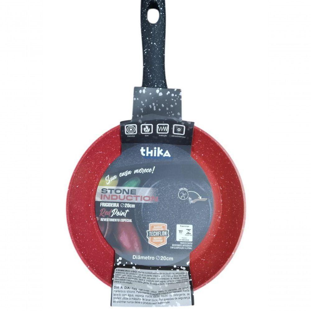 Frigideira Antiaderente Multifuncional 20cm Vermelha