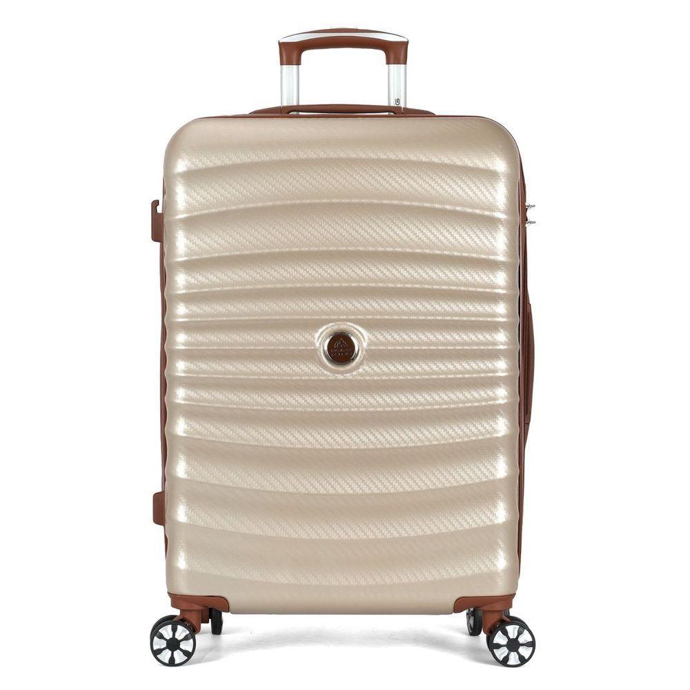 Mala De Viagem Média 23kg Expansiva Policarbonato Rodas Duplas 360 - Colorado - Polo King Champanhe
