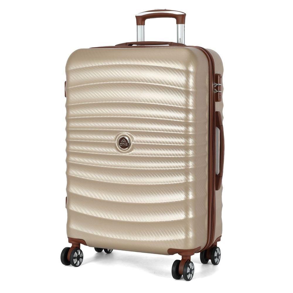 Encontraproduto.com.br - Mala De Viagem Média 23kg Expansiva Policarbonato Rodas Duplas 360 - Colorado - Polo King Champanhe