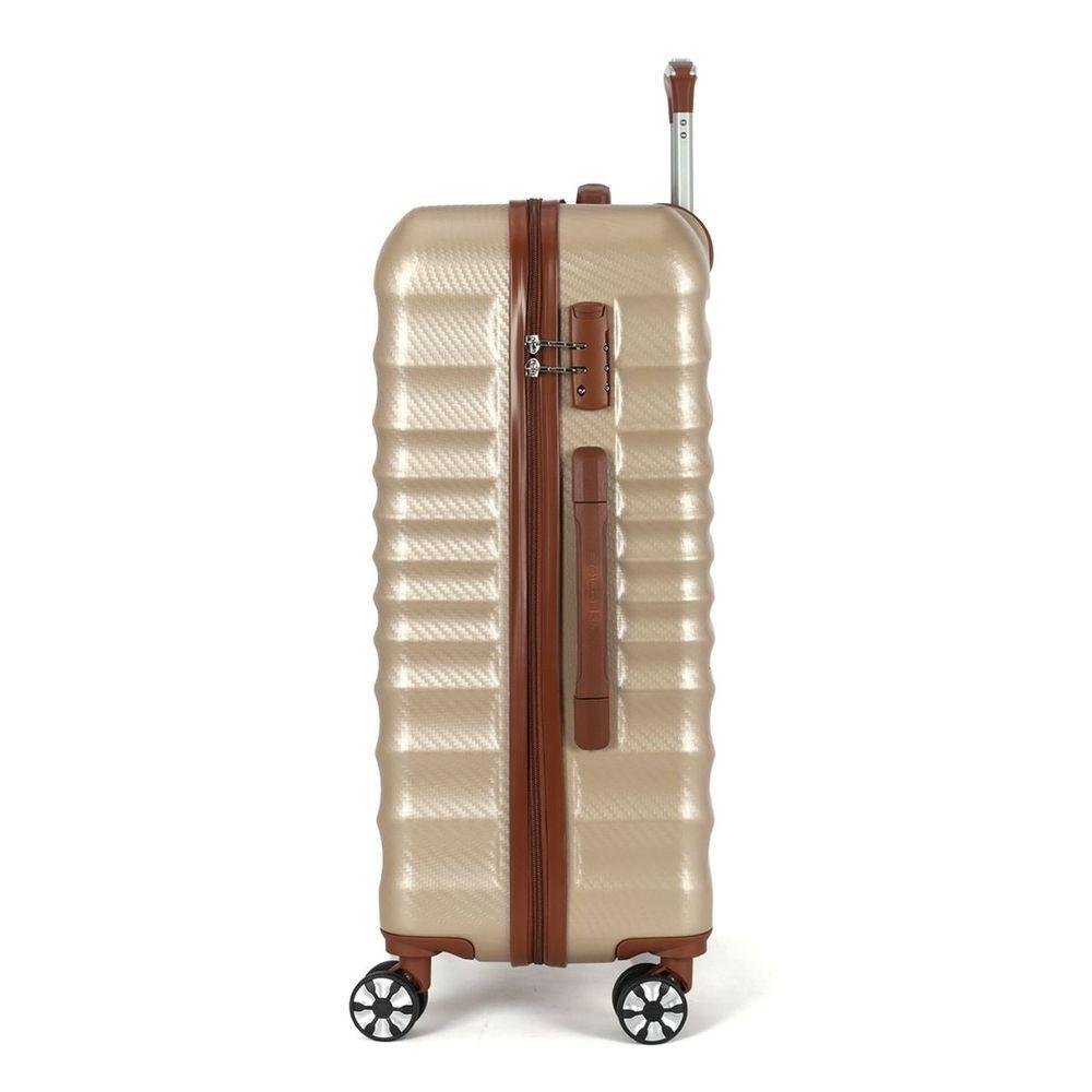 Encontraproduto.com.br - Mala De Viagem Média 23kg Expansiva Policarbonato Rodas Duplas 360 - Colorado - Polo King Champanhe