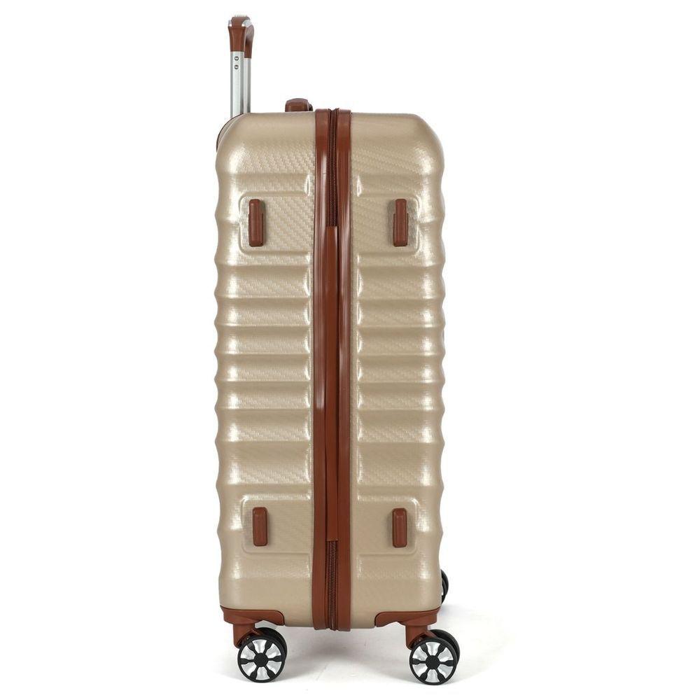 Encontraproduto.com.br - Mala De Viagem Média 23kg Expansiva Policarbonato Rodas Duplas 360 - Colorado - Polo King Champanhe