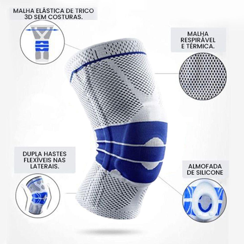 Encontraproduto.com.br - Joelheira De Compressão Ortopedica Amortecedor De Silicone Tamanhos:Único