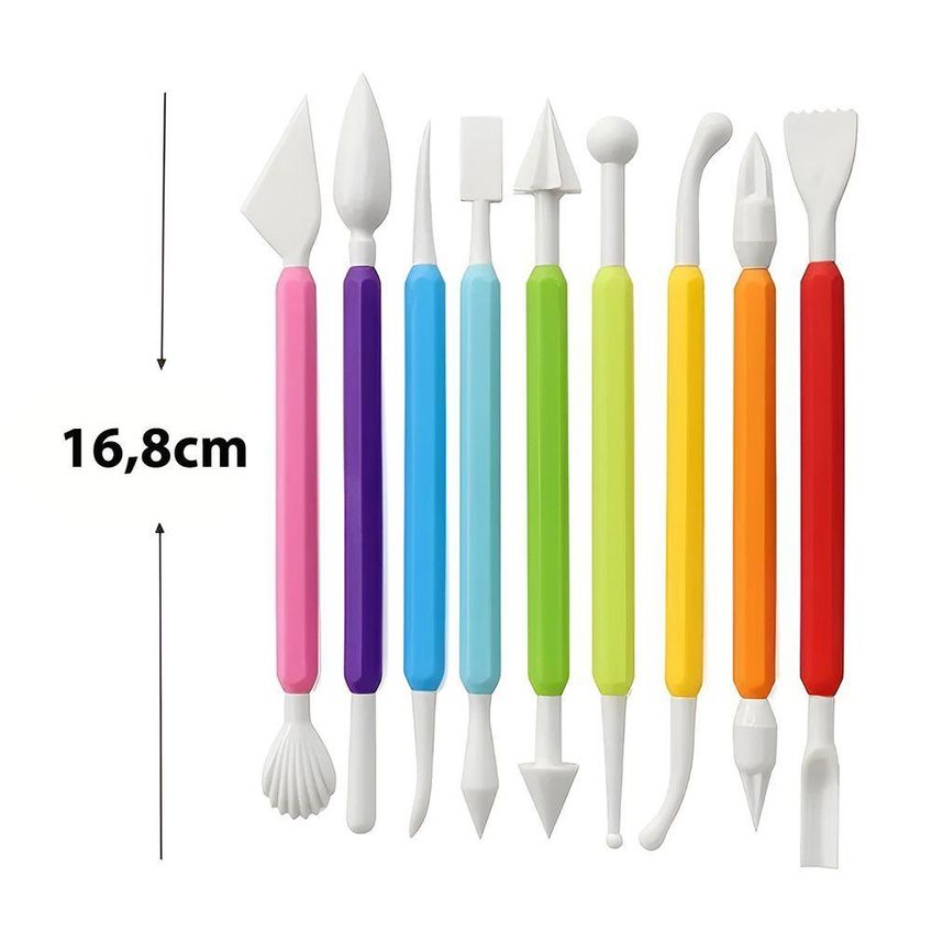 Kit 8 Estecas Esculpir Modelar Biscuit Massas Artesanato - imagem 5