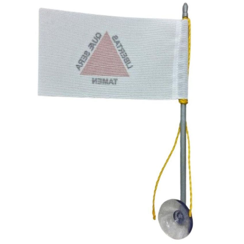 Mini Bandeira Com Ventosa Minas Gerais Poliéster Leve Branca Para Vidro Sp Bandeiras - imagem 2