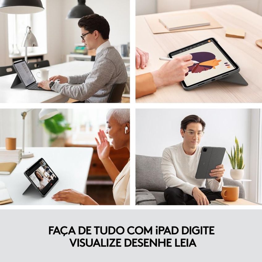 Capa Teclado Para Ipad Pro 11 (1, 2 E 3 Geração), Logitech Combo Touch - imagem 2