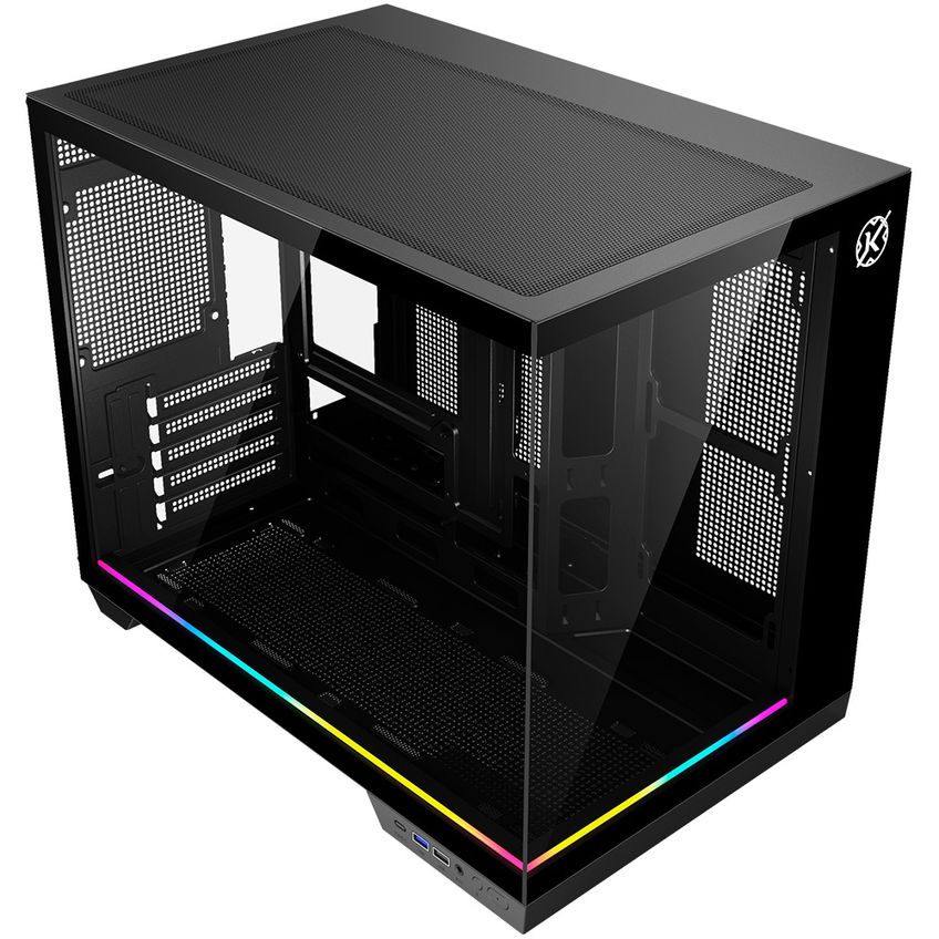 Gabinete Kalkan Saga Aquário Compacto S/fan S/fonte Rgb Micro Atx Usb 3.0 Preto - Klk00044 - imagem 4