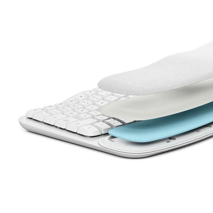 Teclado Ergonômico Logitech, Wave Keys, Bluetooth, Compacto, Branco - imagem 4
