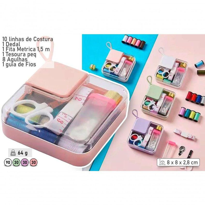 Kit De Costura Completo Portátil Para Pequenos Reparos Em Roupas Branco Top Rio Comercial - imagem 3