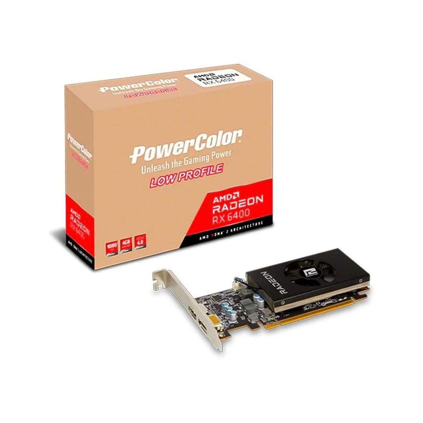 Placa De Vídeo Amd Radeon Rx 6400 4gb Gddr6 Low Profile Axrx-6400