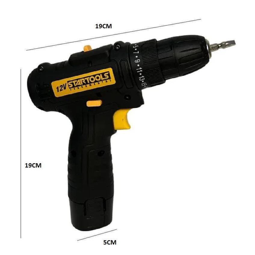 Parafusadeira E Furadeira Reversível Yeet Startools 12v Com Bateria De Íons De Lítio 1500ah - imagem 5