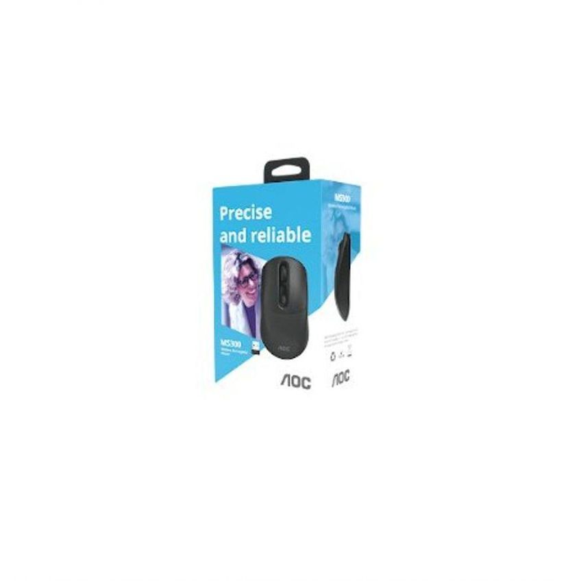 Mouse Para Computador Com Fio E Usb Ms300b Com Conectividade Dupla E Sensor Óptico Preto Aoc - imagem 5