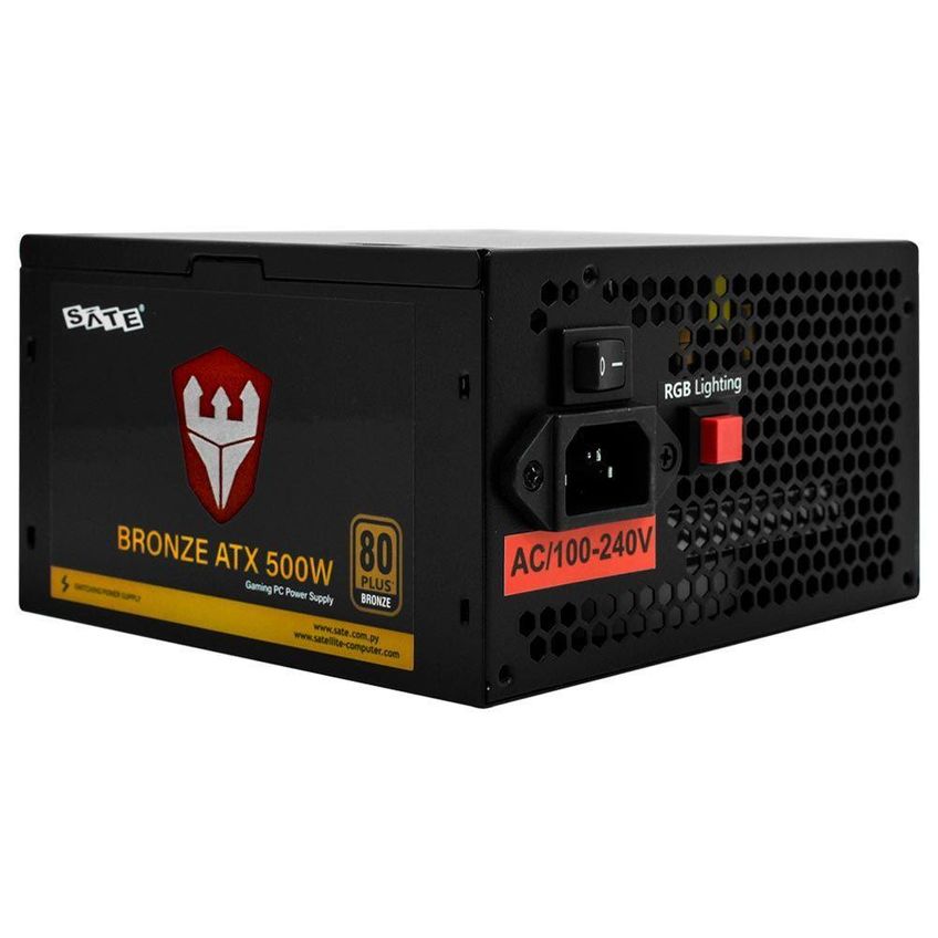 Fonte De Alimentação Atx500 500w Atx 80 Plus Bronze Com Rgb Satellite - imagem 2