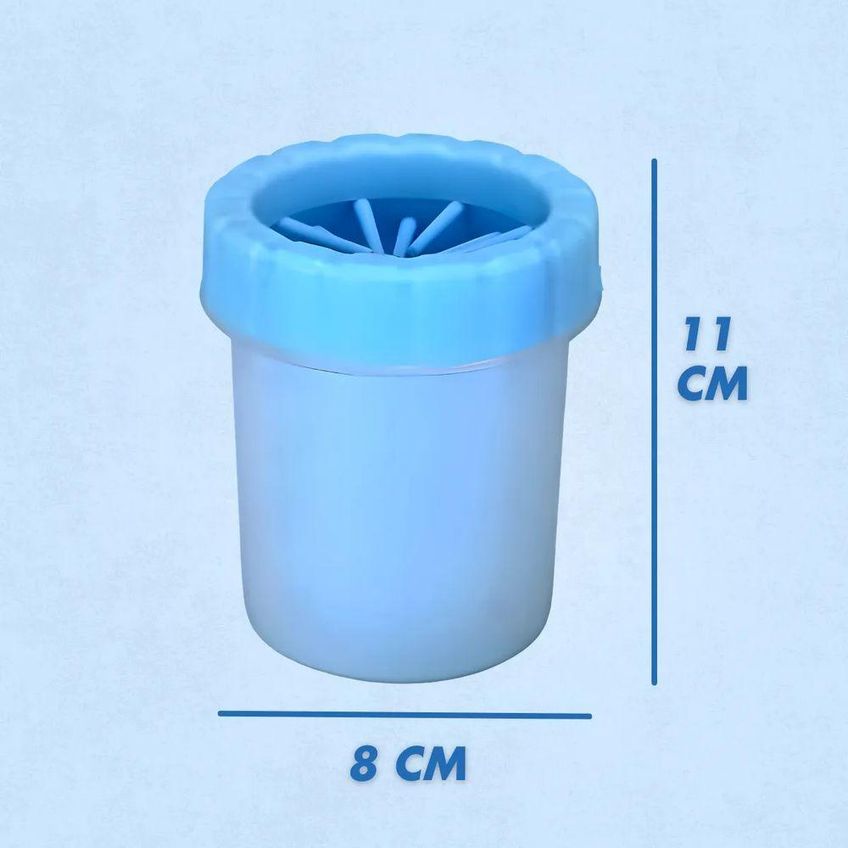 Limpador De Pata Para Pets Utibom Azul Portátil Em Plástico Com Cerdas Internas Para Cães E Gatos - imagem 3