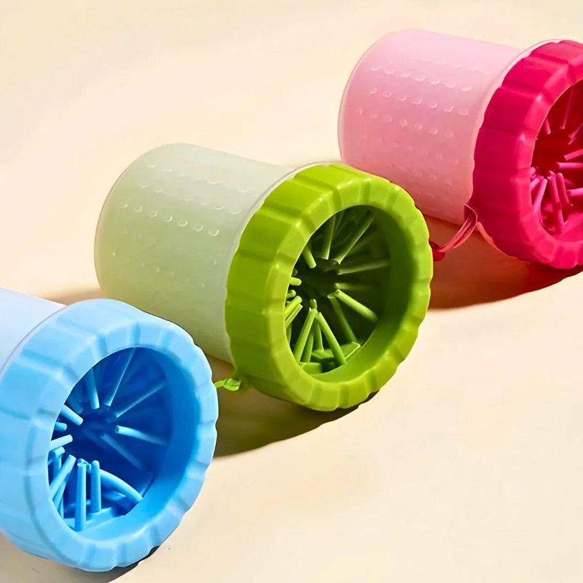 Limpador De Pata Para Pets Utibom Azul Portátil Em Plástico Com Cerdas Internas Para Cães E Gatos - imagem 5