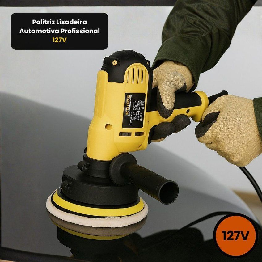 Politriz Lixadeira Automotiva Profissional 110v 600w Preto Startools - imagem 5
