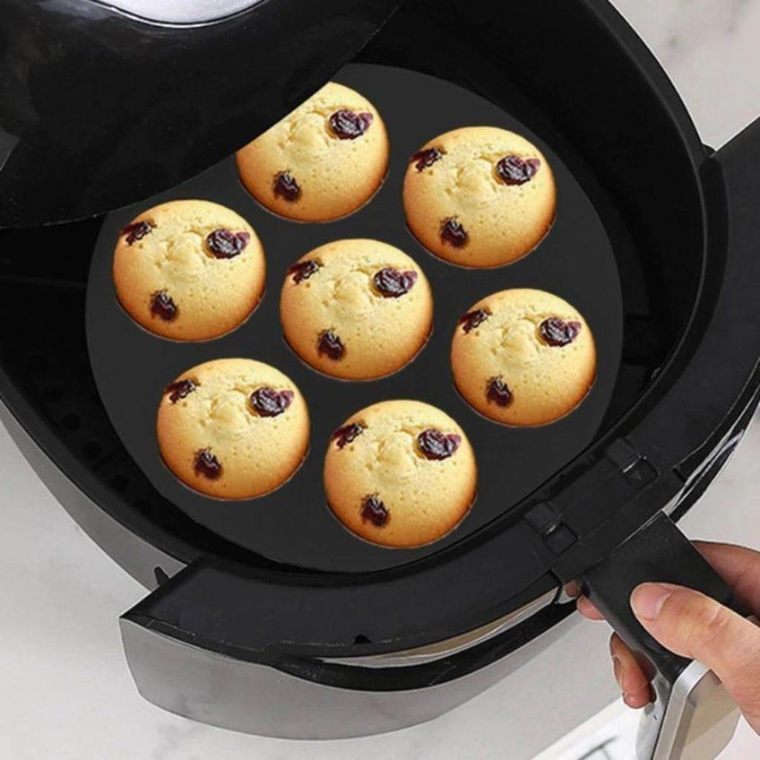 Forma De Cupcake Para Air Fryer Com 7 Cavidades Para Assar Doces Top Rio Comercial - imagem 3