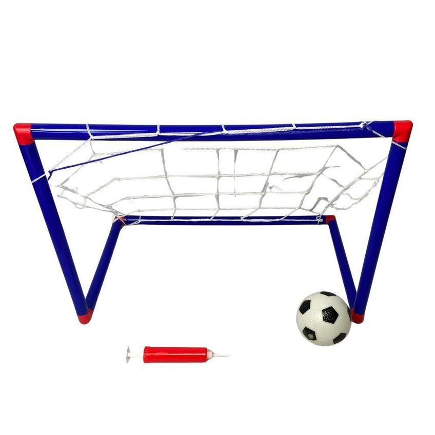 Trave De Futebol Brinquedo Com Bola Gol Infantil Plástico Para Coordenação Motora E Equilíbrio Azul - imagem 3