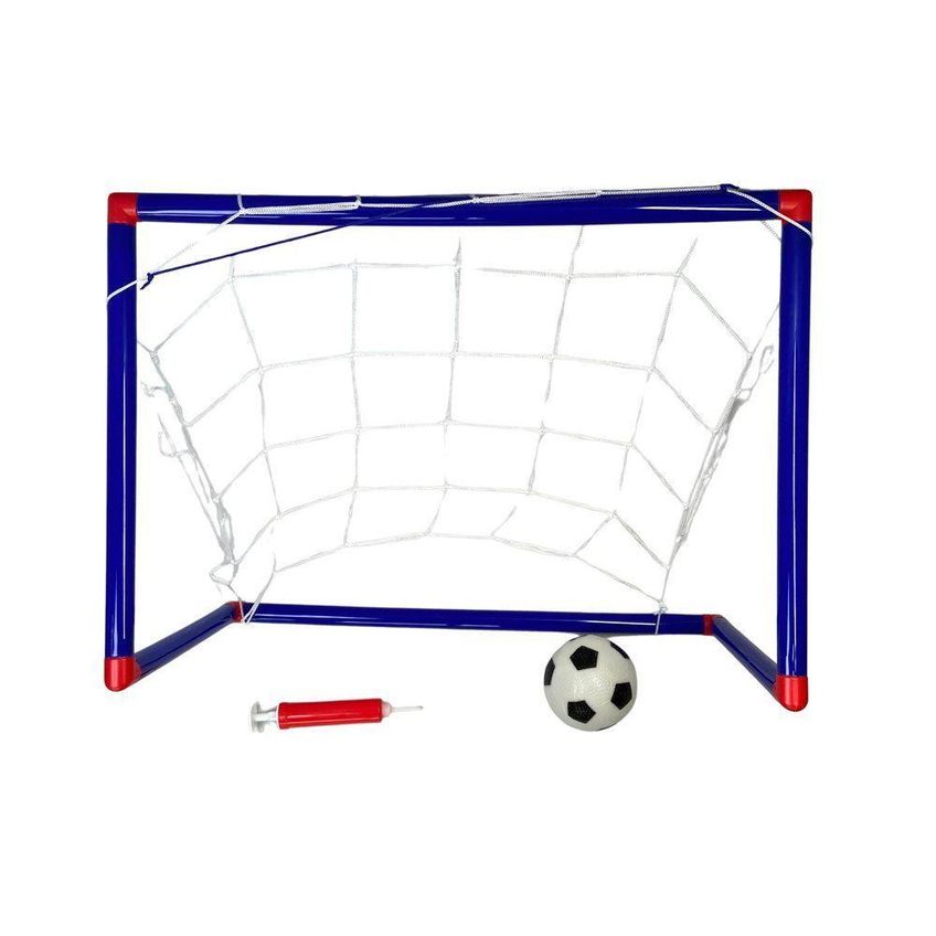 Trave De Futebol Brinquedo Com Bola Gol Infantil Plástico Para Coordenação Motora E Equilíbrio Azul - imagem 4