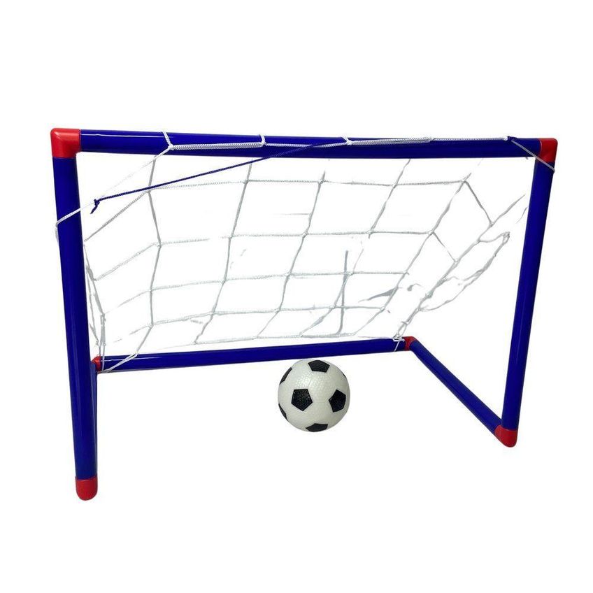 Trave De Futebol Brinquedo Com Bola Gol Infantil Plástico Para Coordenação Motora E Equilíbrio Azul - imagem 5