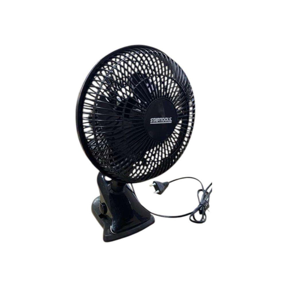 Ventilador De Mesa Portátil Startools 25w 2 Velocidades Preto Com Oscilação 110v