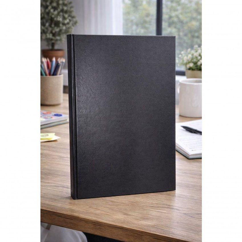 Caderno Grande Numerado 200 Folhas Para Livro De Ata E Registro De Condomínios Capa Dura Preto - imagem 3
