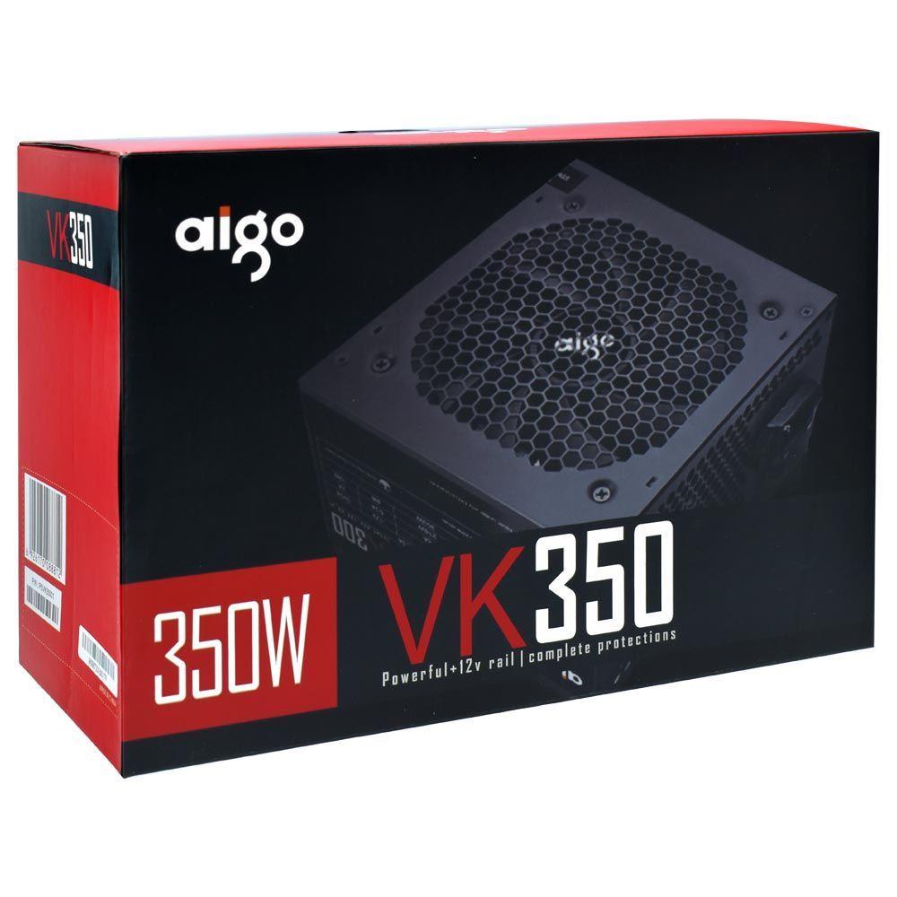 Fonte De Alimentação Atx Vk350 350w 220v Real Com Proteção E Alta Eficiência Aigo