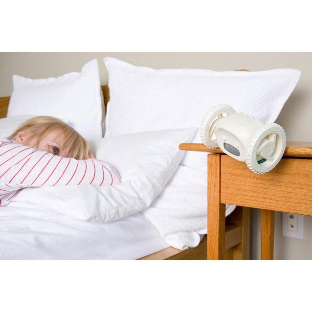 Encontraproduto.com.br - Relógio Despertador Digital Clocky Clk-navy Com Rodas Anti Sono Adulto Infantil Azul