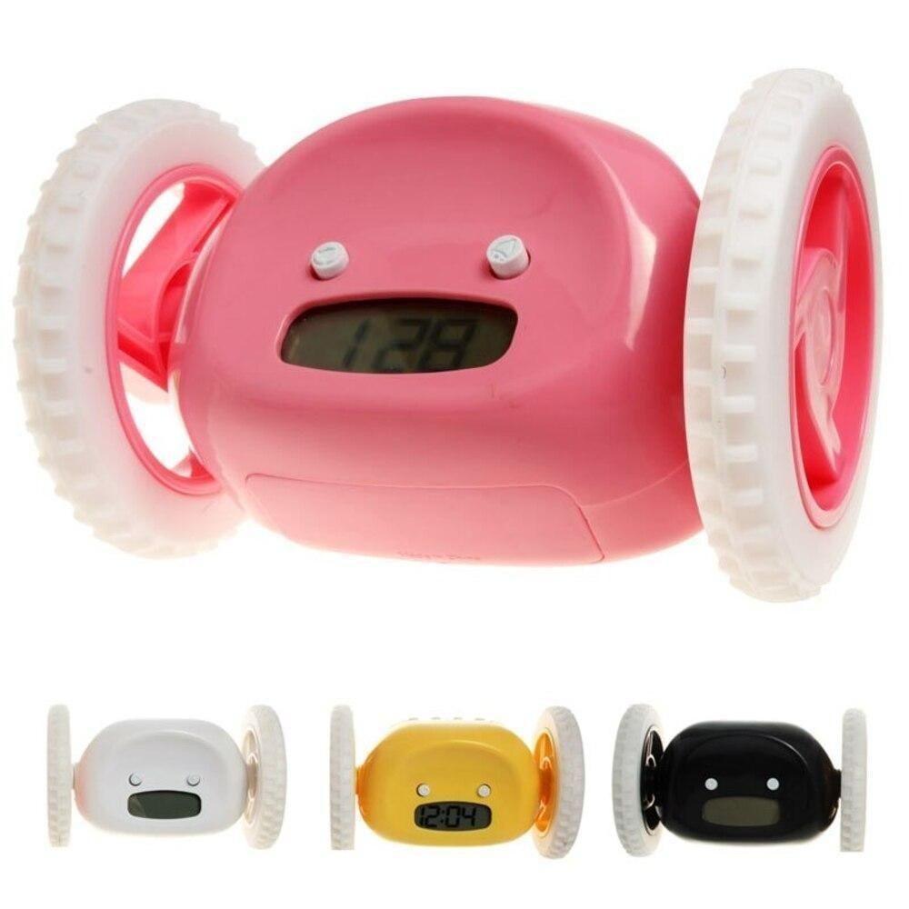 Encontraproduto.com.br - Relógio Despertador Digital Clocky Clk-navy Com Rodas Anti Sono Adulto Infantil Azul