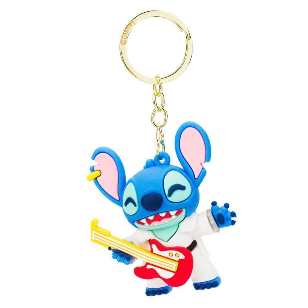 Chaveiro Disney Stitch Elvis Guitarra Em Pvc E Metal 7cm Licenciado Oficial