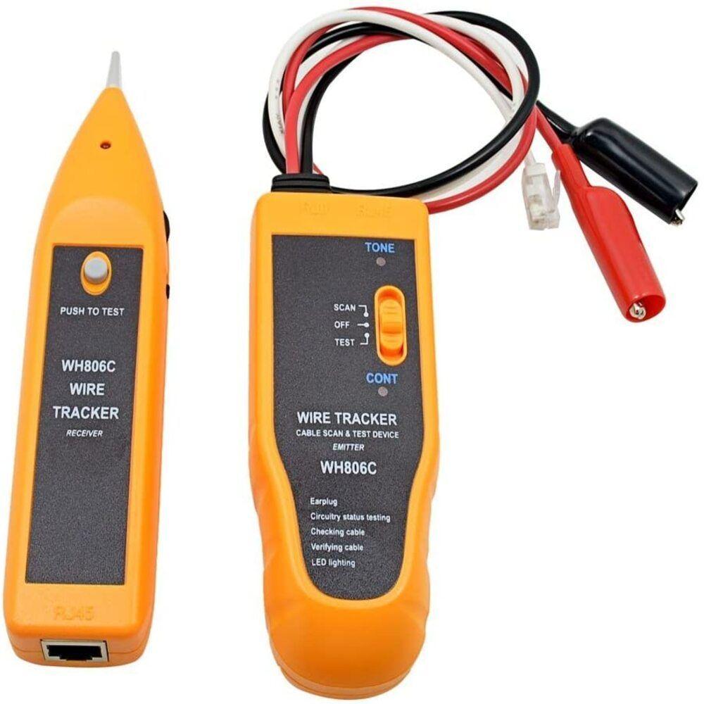 Kit Localizador E Testador De Cabos Para Telefonia E Rede Wh806r Com Estojo Amarelo