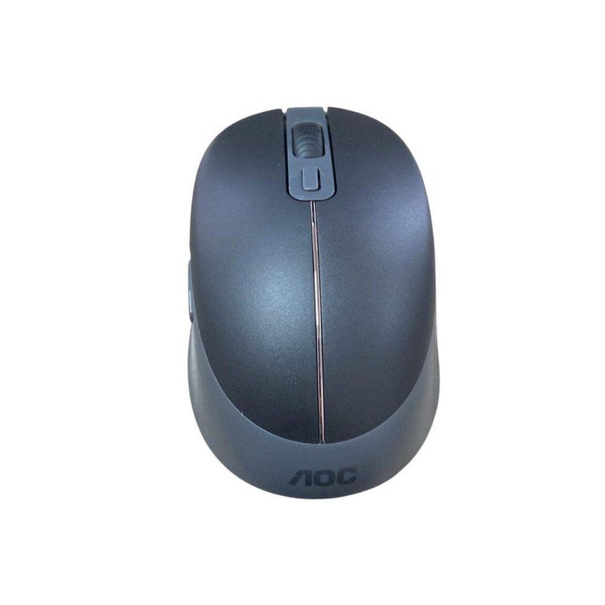 Mouse Óptico Sem Fio Ms220 1600dpi Design Ergonômico Cinza Com Preto Aoc - imagem 3