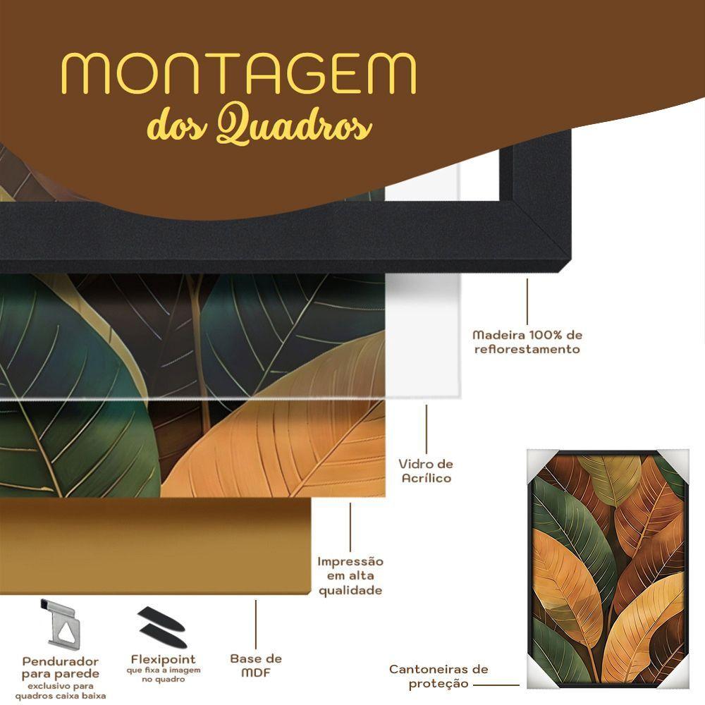 Encontraproduto.com.br - Quadro Decorativo Árvore De Ouro Das Flores Brancas 90x90cm Moldura Freijo Soleil Home Decor