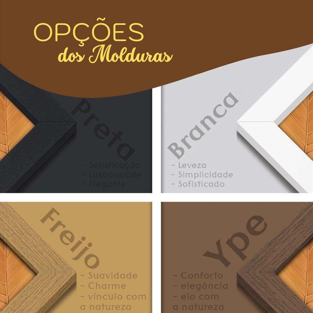 Encontraproduto.com.br - Quadro Decorativo Árvore De Ouro Das Flores Brancas 90x90cm Moldura Freijo Soleil Home Decor