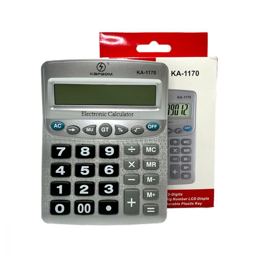 Calculadora Eletrônica De Mesa Kapbom Ka-1170 Tela Lcd Digital Visor 12 Dígitos