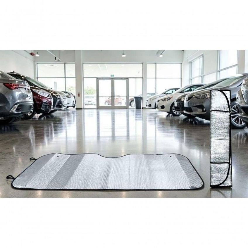 Protetor Solar De Para-brisa Automotivo Dobrável Universal Prata Para Carro Zein Importados - imagem 3