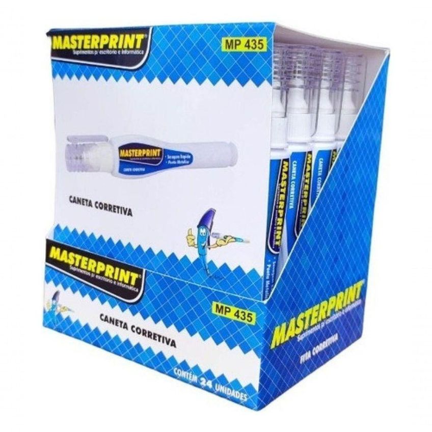 Caneta Corretiva Líquida Masterprint Premium Escolar Secagem Rápida 7ml Com Clip - imagem 3