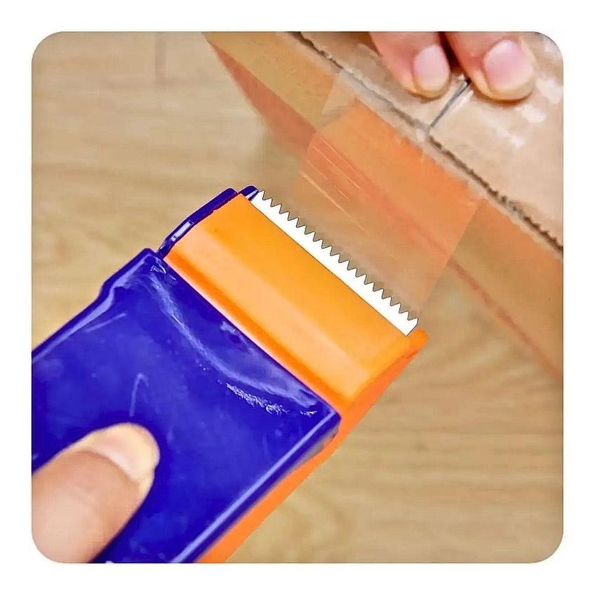 Cortador De Fita Adesiva Kapbom Ka-1234 Suporte Dispensador Para Rolos Padrão Azul - imagem 2