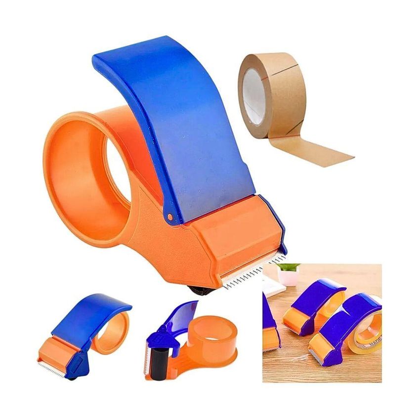 Cortador De Fita Adesiva Kapbom Ka-1234 Suporte Dispensador Para Rolos Padrão Azul - imagem 4