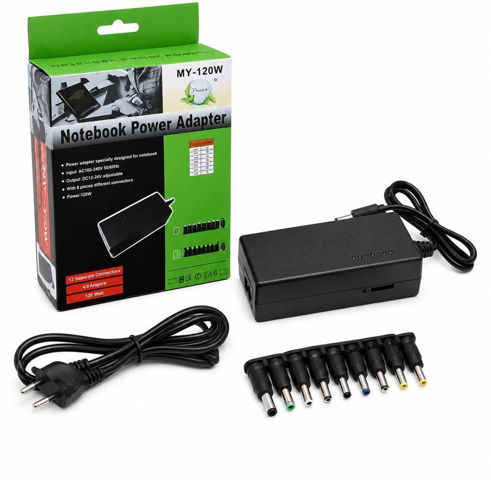 Fonte Para Notebook 120w Bivolt Automática Com Voltagem Ajustável E 8 ...