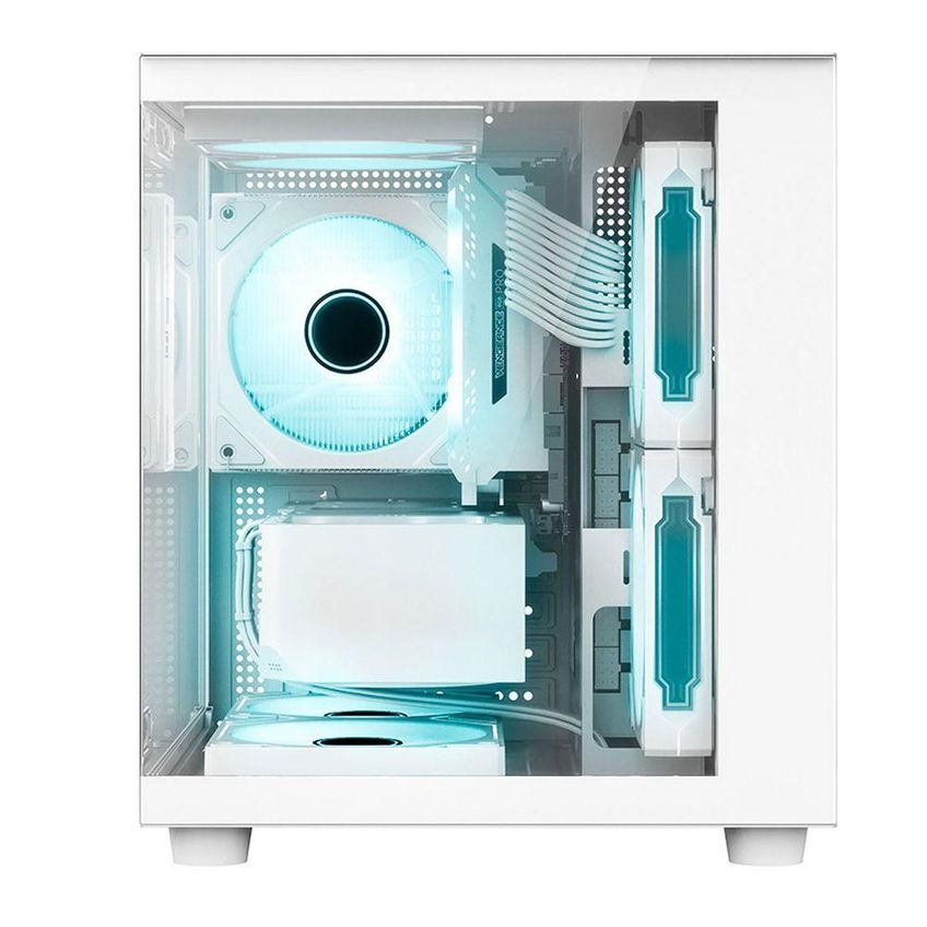 Gabinete Gamer Aquarius Mt-g720wh Compacto Micro Atx Mini Itx Vidro Temperado Branco C3tech - imagem 3