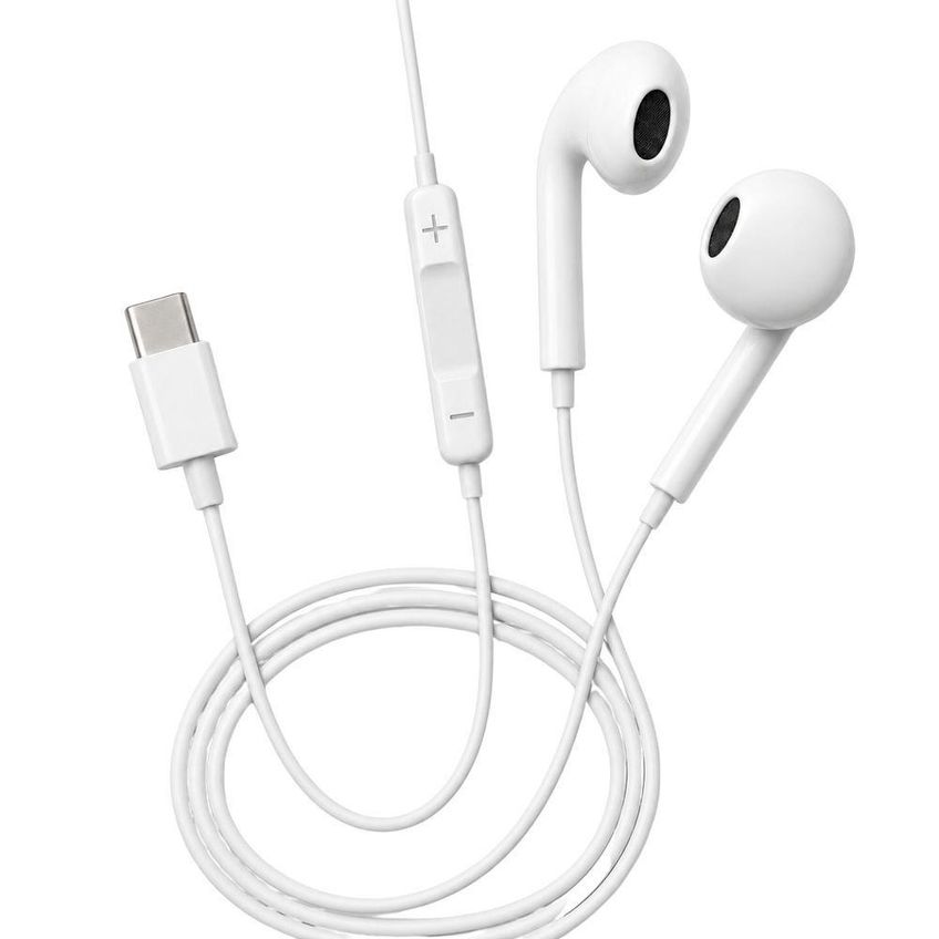 Fone De Ouvido Com Fio Usb C Mdm Classic Com Microfone E Som Estéreo Para Celular Branco - imagem 2