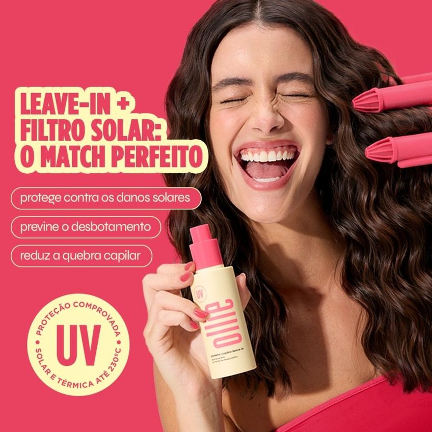 Protetor Capilar Ollie Leave-in Com Extrato De Pêssego Asiático 100ml Ollie - imagem 2