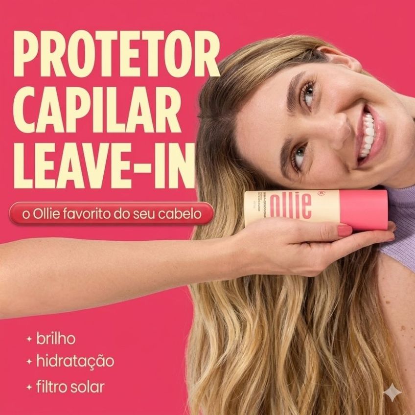 Protetor Capilar Ollie Leave-in Com Extrato De Pêssego Asiático 100ml Ollie - imagem 5