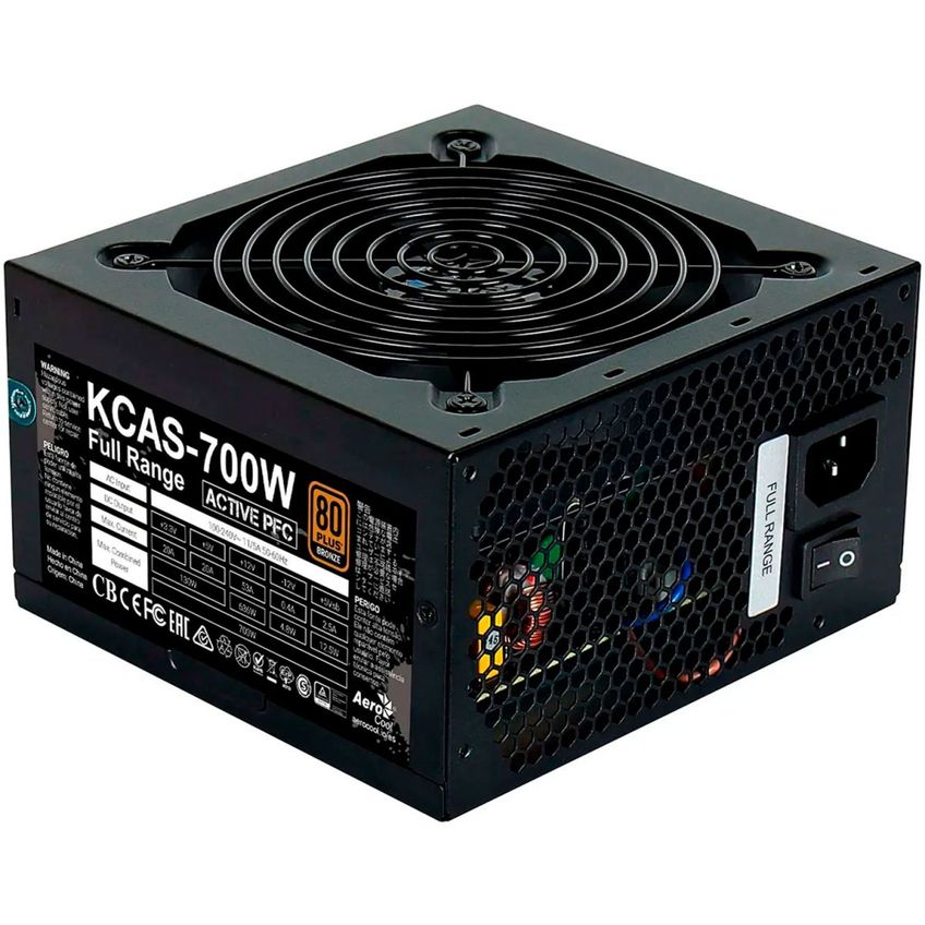Fonte Gamer Aerocool Kcas 700w Real, 80 Plus Bronze, Bivolt Automática, Pfc Ativo, Fan 120mm, Silenciosa - 79601 - imagem 3