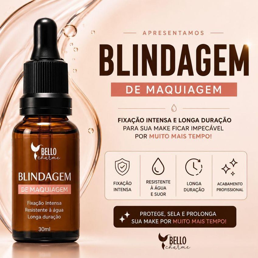 Blindagem De Maquiagem Fixador Profissional Com Resistência À Água E Suor Para Todos Os Tipos 30ml - imagem 2