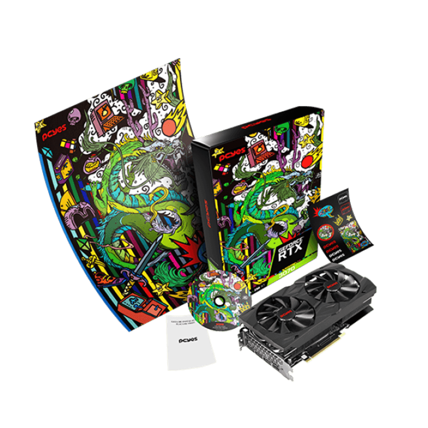 Placa De Video Gpu Rtx 3070 Gaming Pro 8gb Gddr6 256 Bits - Graffiti Series - Prtx3070gp8dr6256 - imagem 5