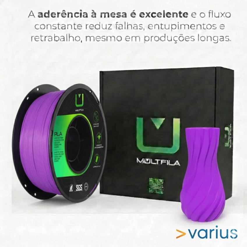 Filamento Pla Roxo 1kg Multfila Para Impressora 3d 1.75mm - imagem 3
