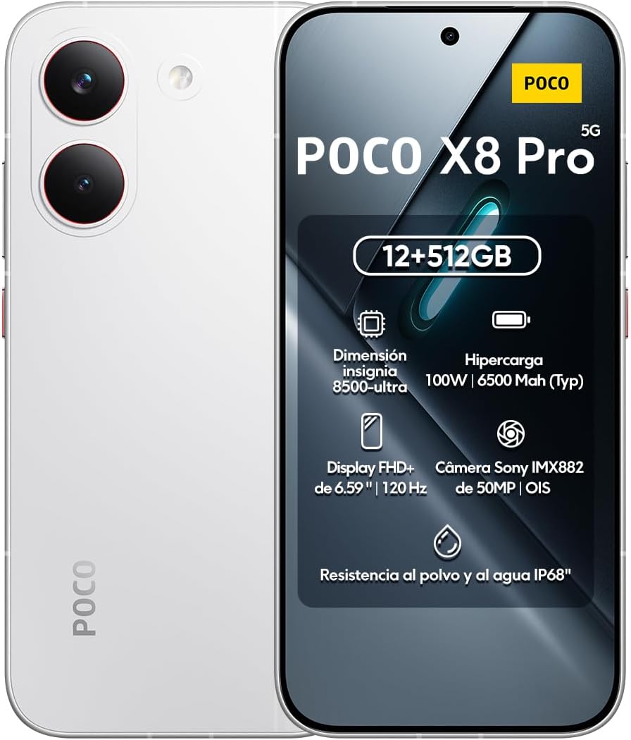 Smartphone Xiaomi Poco X8 Pro 5G 12GB 512GB Branco Versão Global Dual Chip
