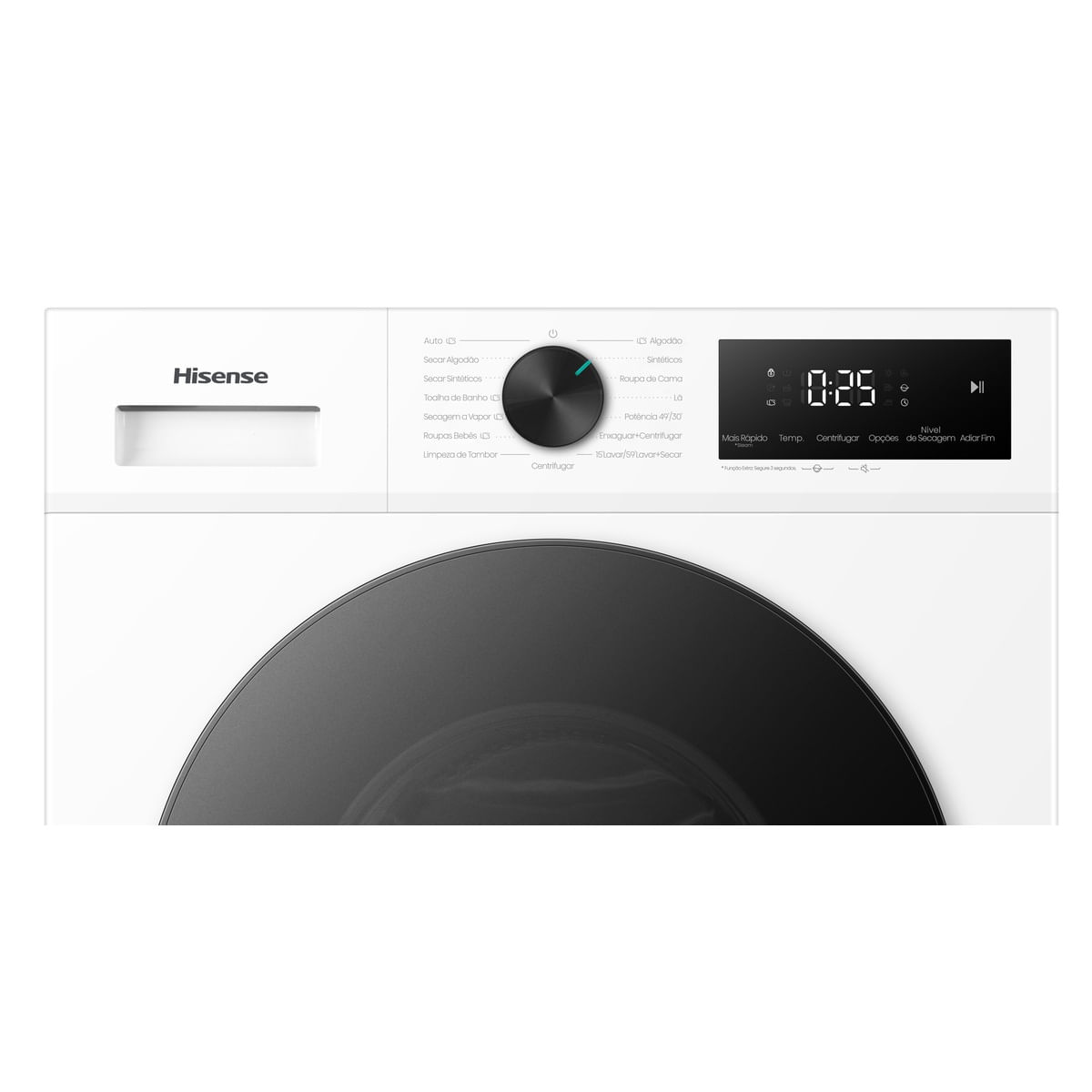 Encontraproduto.com.br - Lava E Seca Hisense 11kg Wd1i11 Compacta Fit E Função Steam Inverter Branco