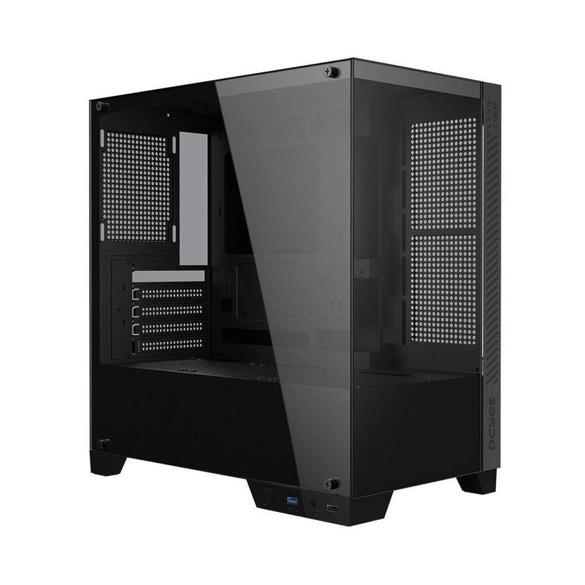 Gabinete Gamer Twr Black Vulcan Torre Mini Itx Micro Atx Vidro Temperado Preto Pcyes - imagem 3